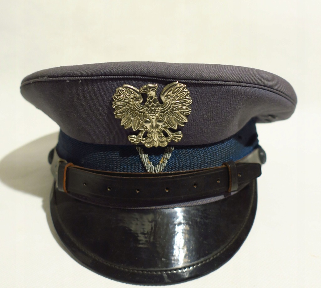 CZAPKA MILICYJNA MILICJA PRL ROZMIAR 56 03 72 r METALOWY ORZEŁEK