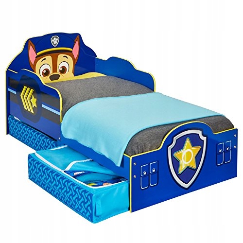 Łóżko Psi Patrol z szufladą, niebieski,143x77x68cm - 8836046192 - oficjalne  archiwum Allegro