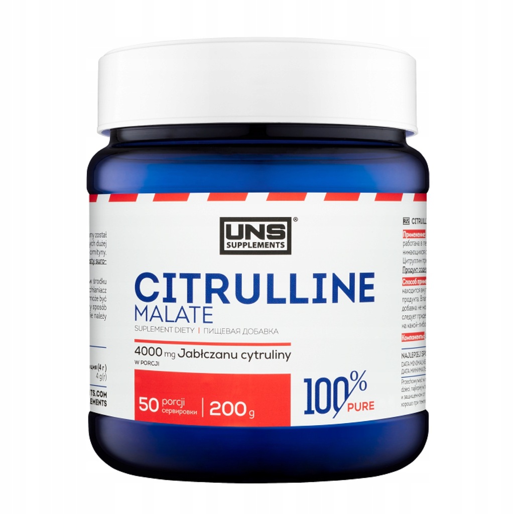 UNS CITRULLINE 200 g POMPA CYTRULINA ENERGIA SIŁA