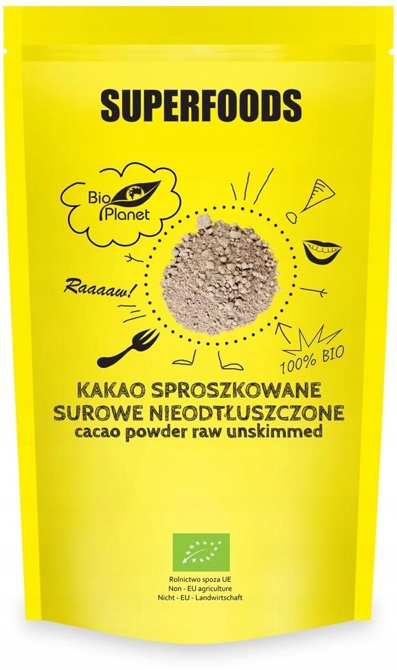 Kakao surowe nieodtłuszczone ekologiczne sproszkowane150 g Bio Planet