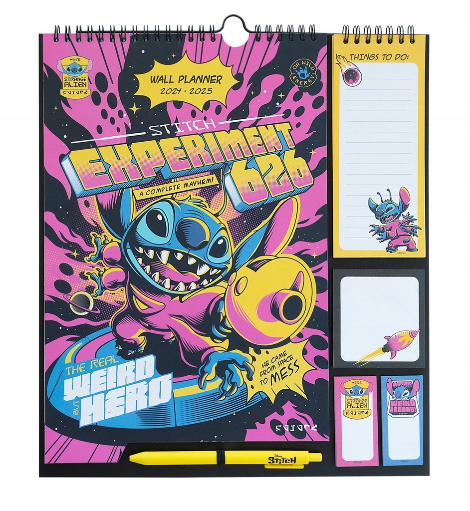 Planer ścienny Disney Stitch Eksperyment 626 2024/2025