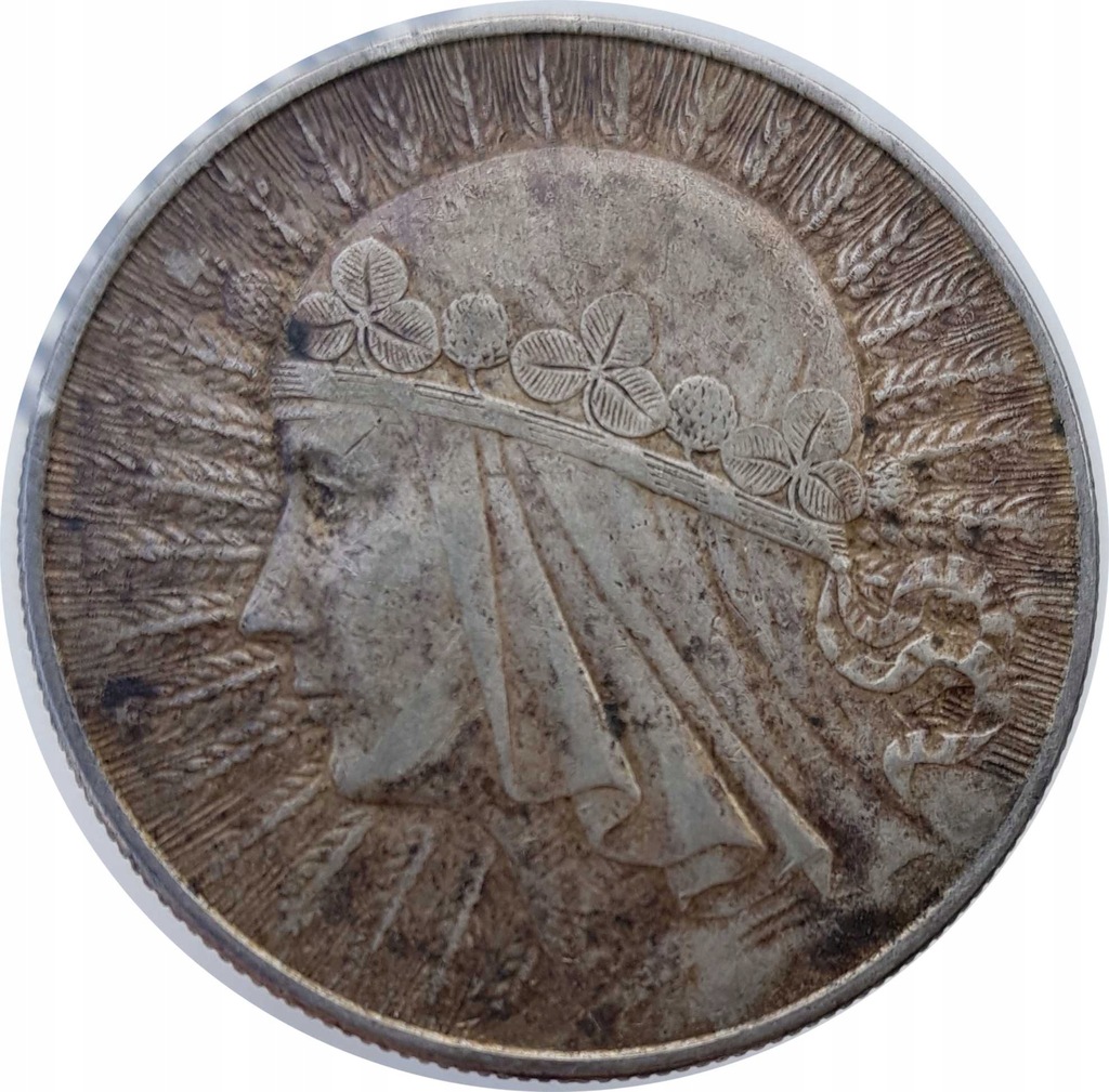 10 złotych 1933. Głowa kobiety.