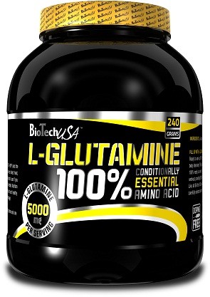 Bio Tech L-Glutamine 240g natural regeneracja