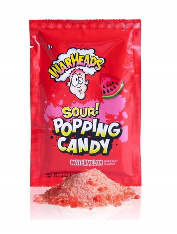 Warheads Sour Popping Candy Kwaśne Strzelające Cukierki Arbuz Proszek 9,4g