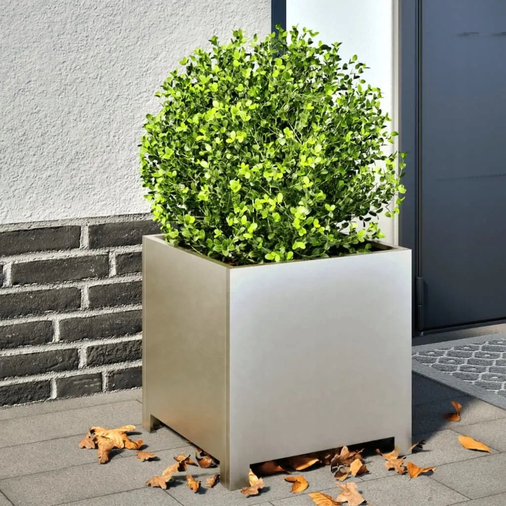 shumee vidaXL Donice ogrodowe 2 szt. 40 x 40 x 40 cm stal nierdzewna