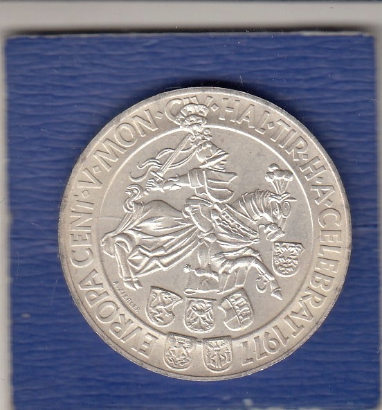 Austria 100 schilling 1977 Hall srebro stan 1
