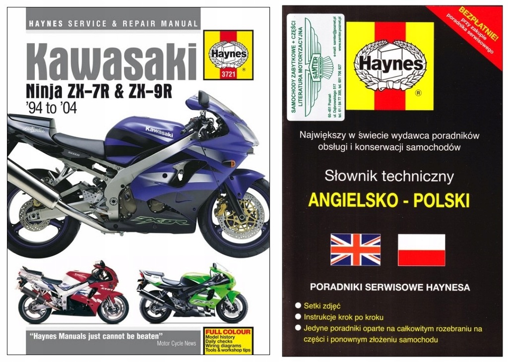 KAWASAKI Ninja ZX-7R ZX-9R (1994-2004) instrukcja
