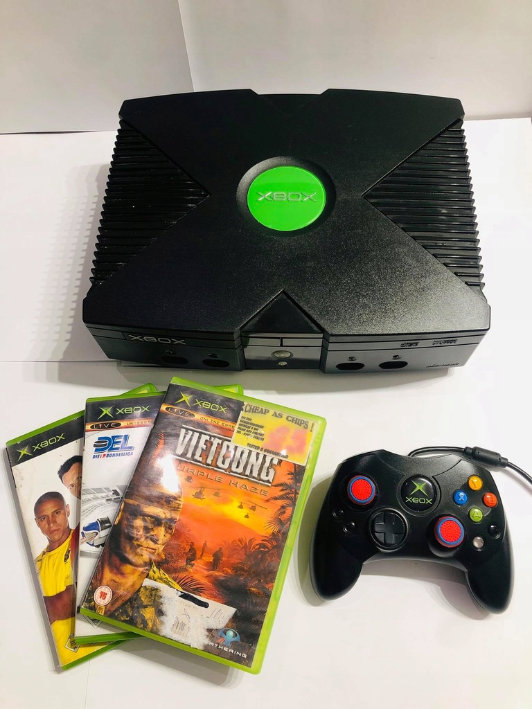 Xbox Classic + Pad + 3 gry