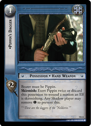 LOTR TCG 2x Pippin's Dagger FOIL 9R21 x2