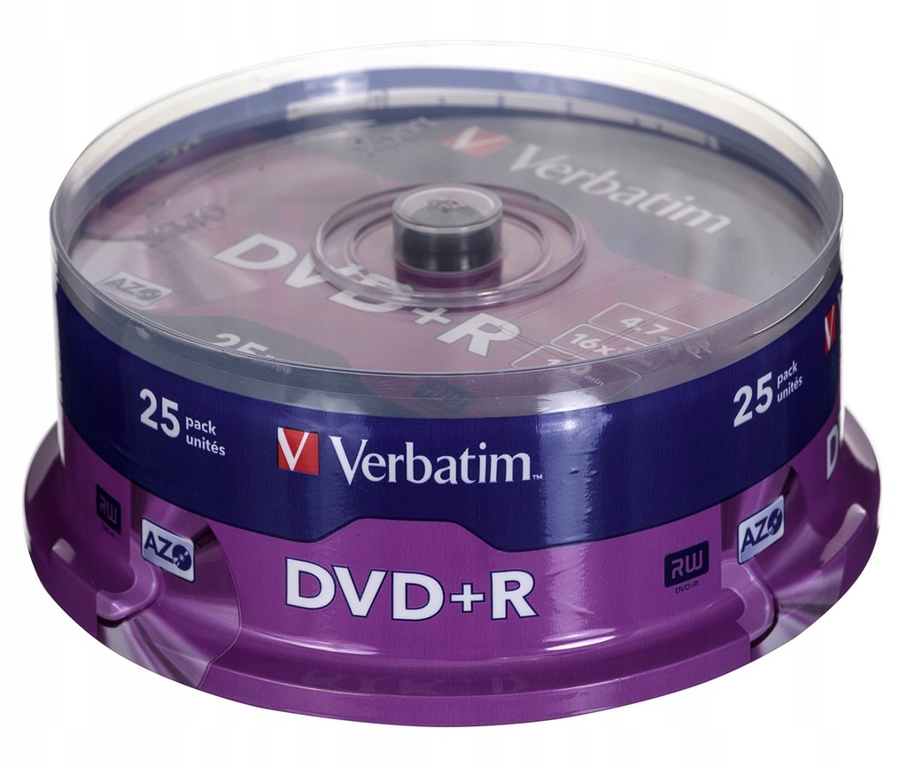 Płyta DVD Verbatim 43500 4,7GB; 16x; 25szt.; Cake