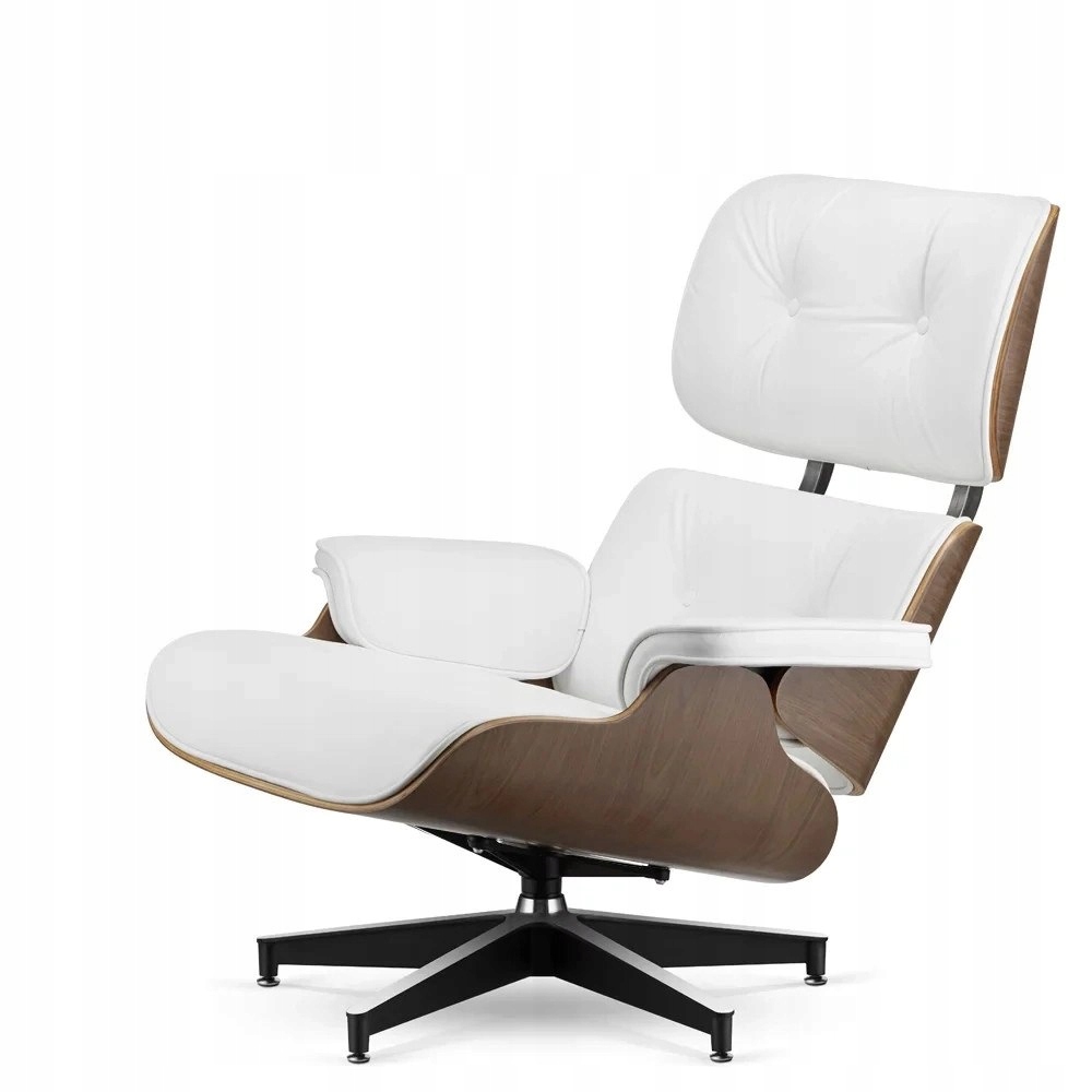 Fotel Lucera XL insp. Lounge Chair Biała Skóra