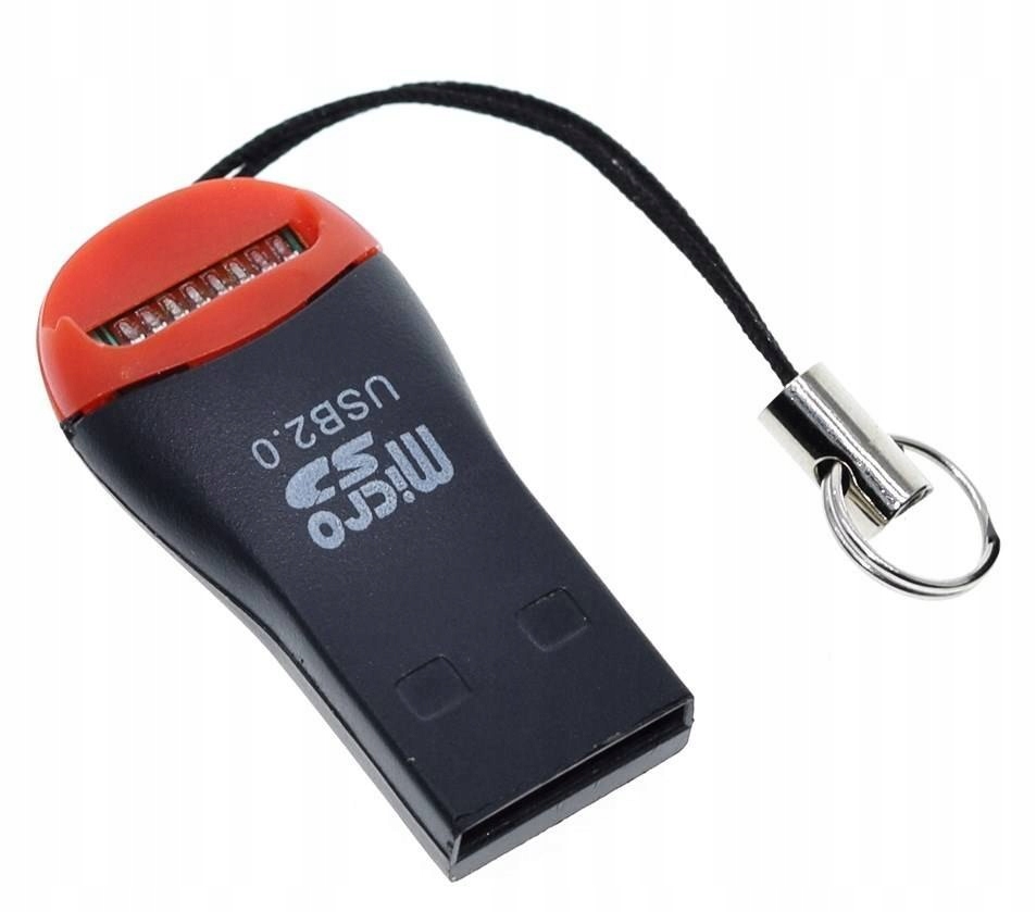 Uniwersalny czytnik kart micro SD SD USB brelok