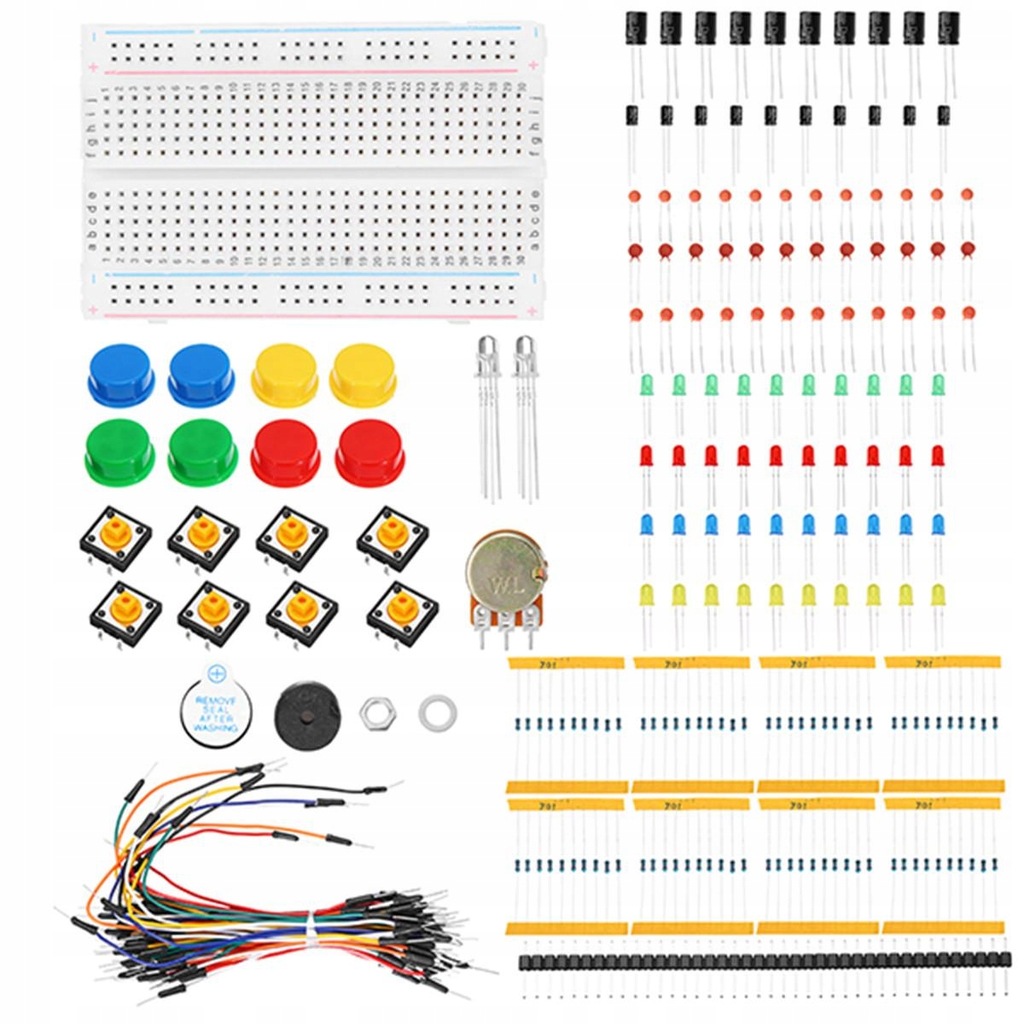 Zestaw do Arduino rezystor/LED/kondensator itp.