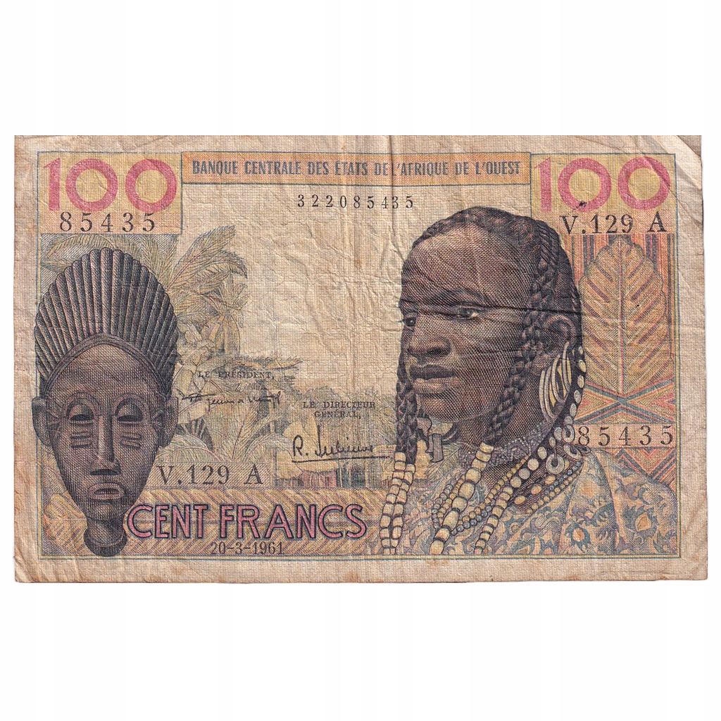 Kraje Afryki Zachodniej, 1000 Francs, 1961, 1961-0