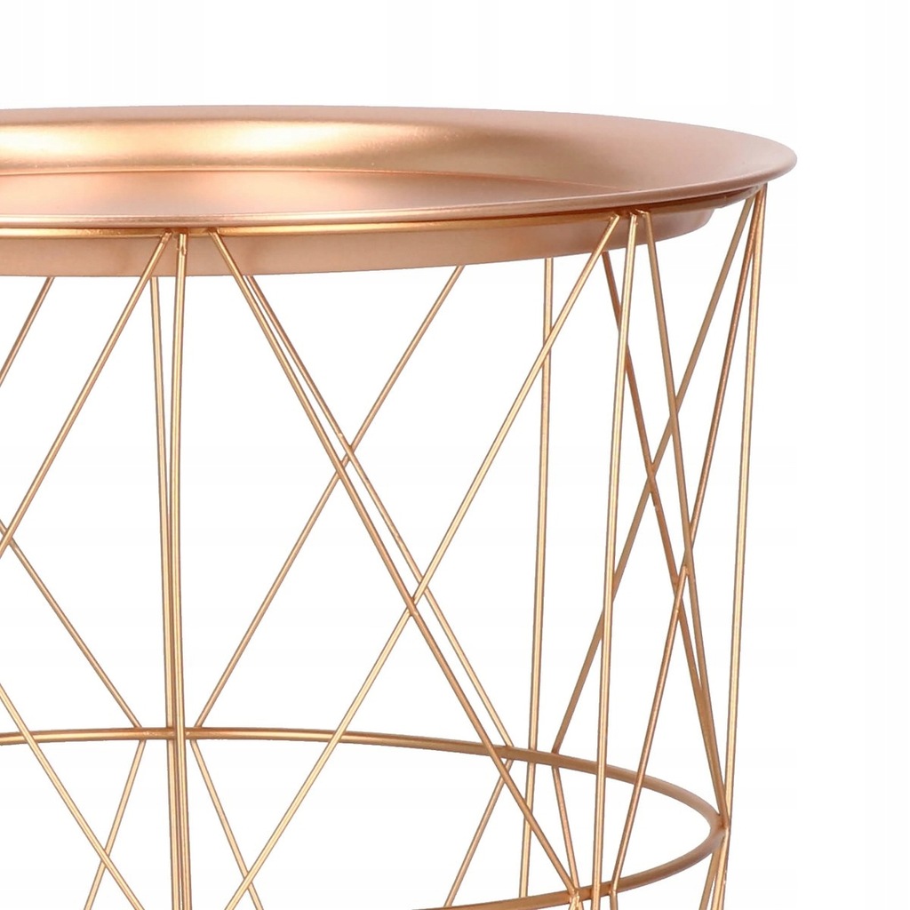 Купить СТОЛИК-КОРЗИНА, ЖУРНАЛЬНЫЙ СТОЛИК WIRE, ЛОФТ, РОЗОВОЕ ЗОЛОТО ...