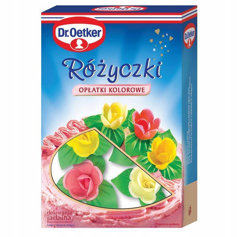 Ozdoby waflowe - Dr. Oetker - Różyczki, 6 szt.
