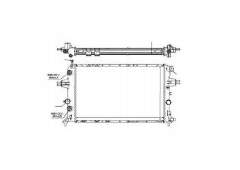 Chłodnica wody Opel Astra G 1998-04 2.0TD 2.2TD