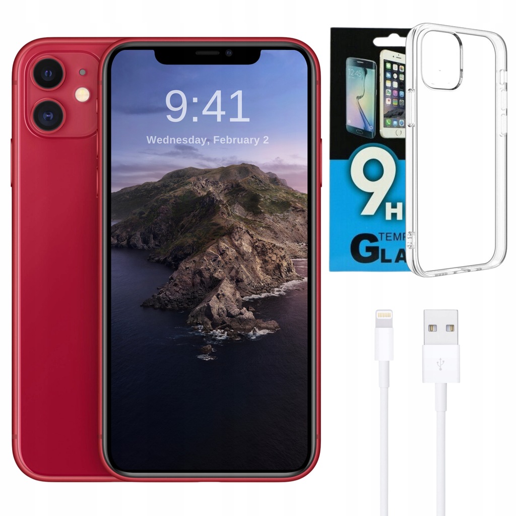 Smartfon iPhone 11 128 GB Czerwony |KLASA PREMIUM| GRATISY
