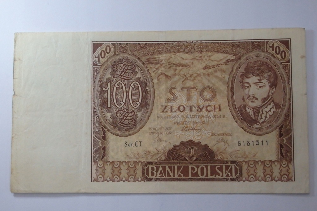 100 złotych seria C.T. Polska 1934r. BCM(5420)