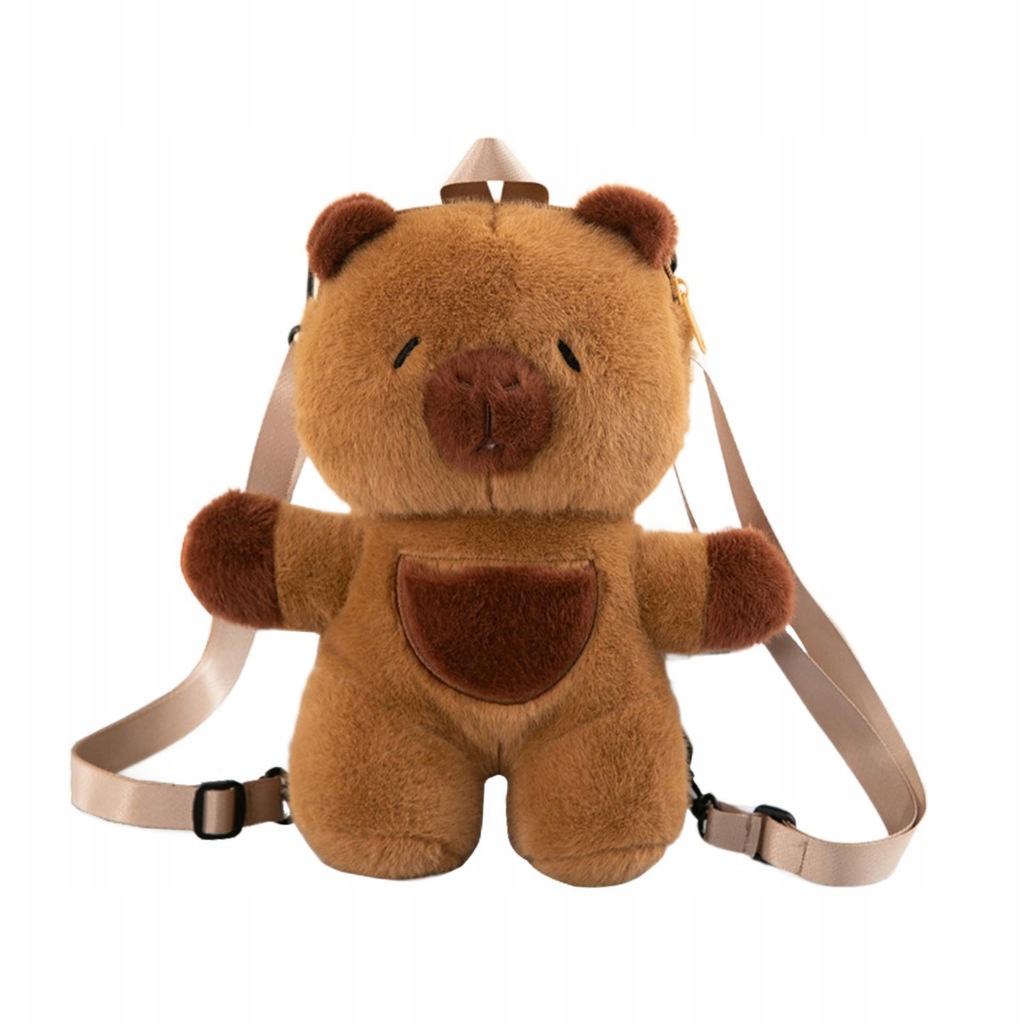 Plush Capybara Backpack Adjustable Shoulder Strap Gift Cartoon Stuffed
