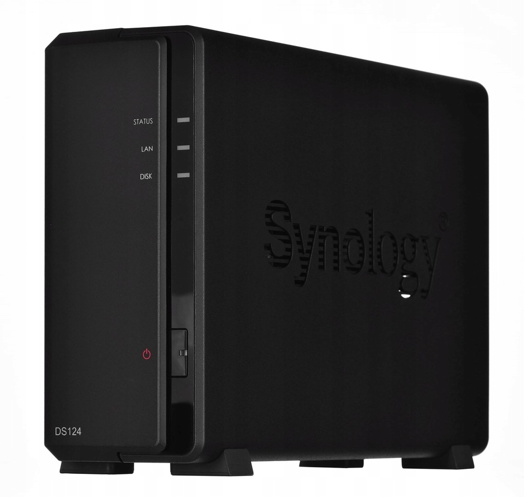 NAS Synology DS124; Tower; 1x (3.5" SATA HDD); Realtek RTD1619B; ,1GB DDR4,