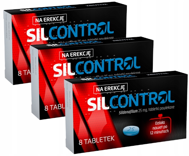 Silcontrol 25 mg erekcja potencja 3 x 8 tab.