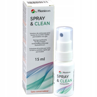 Menicon Spray&Clean do soczewek twardych 15 ml