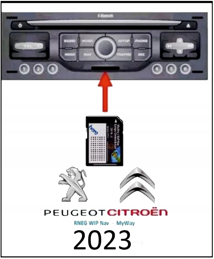 MAPA RNEG MYWAY WIP NAV Peugeot Citroen 2023 NOWE