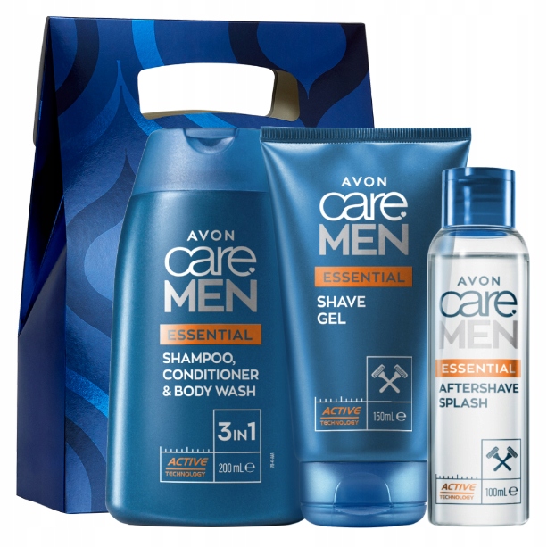 Zestaw Avon Care Man Szampon, Żel do golenia, woda