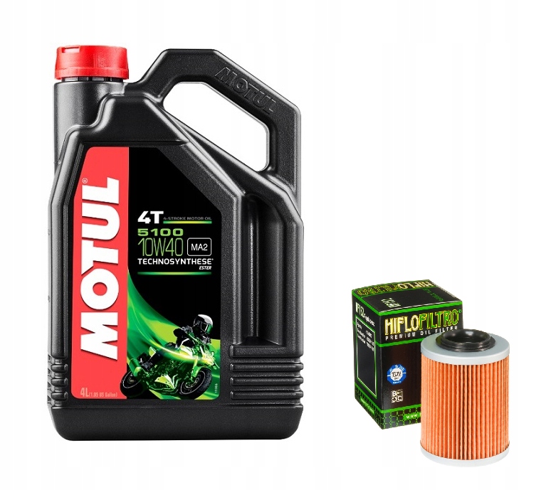 MOTUL 5100 10W40 MA2 4T 4L 2021+ FILTR OLEJU HF152