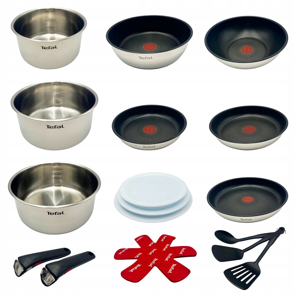 ZESTAW GARNKÓW I PATELNI TEFAL INGENIO EMOTION L897SK04 - 20 ELEMENTÓW