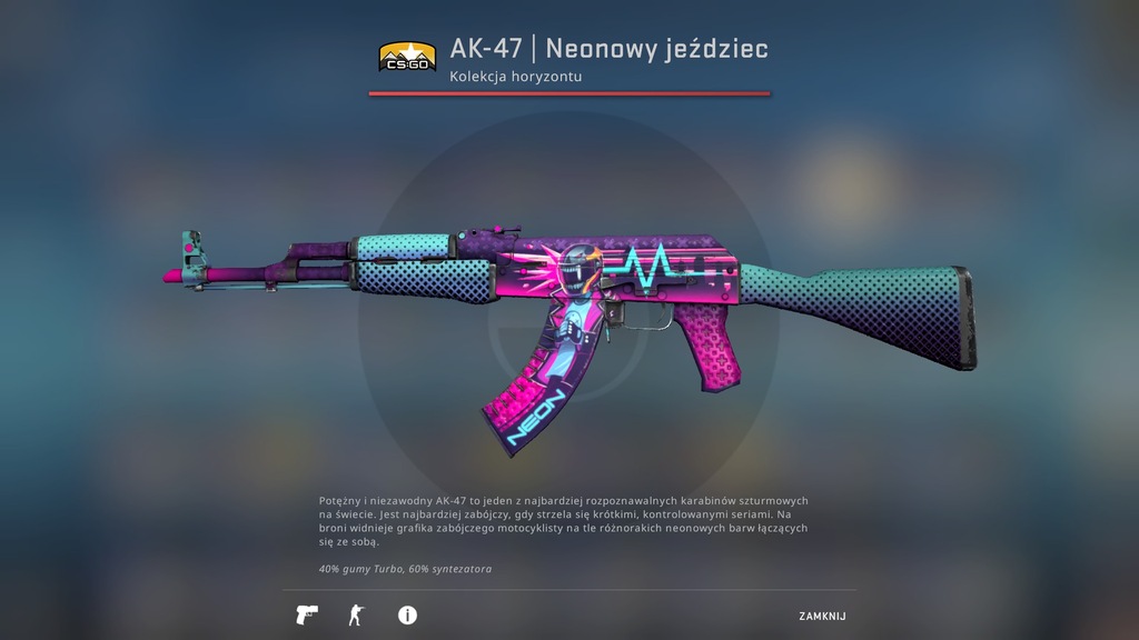 AK-47 NEONOWY JEŹDZIEC NEON RIDER FT PB