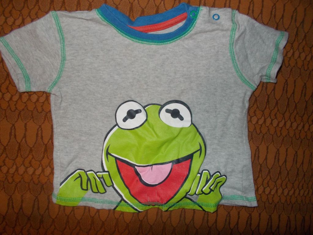 BLUZKA,T-SHIRT GEORGE KERMIT 6-9mies