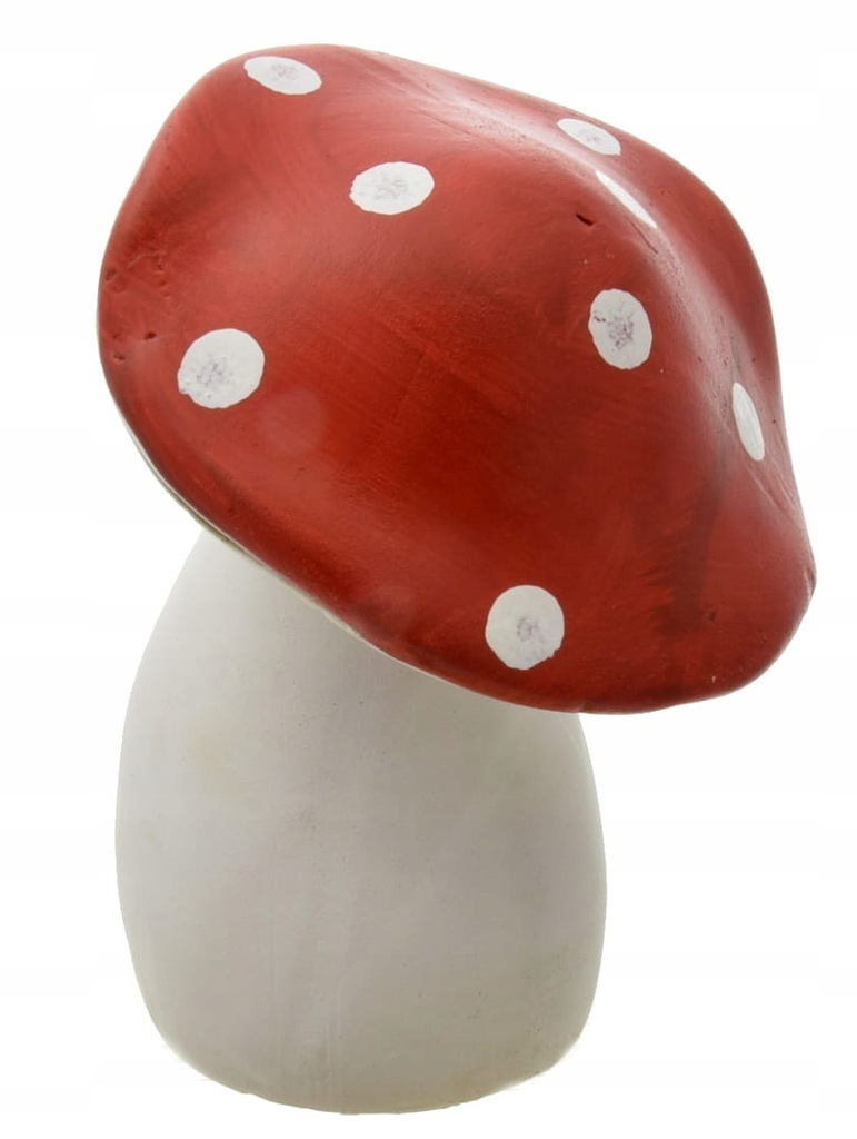 Figurka ogrodowa muchomor grzyb ceramiczna 17 cm