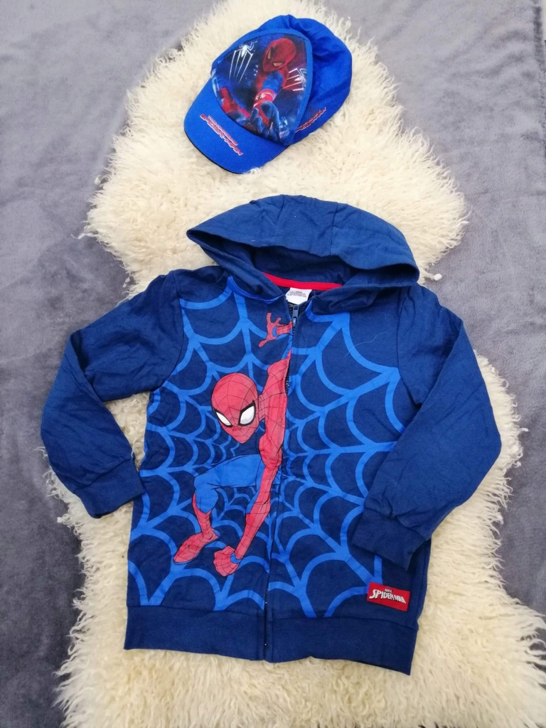 Bluza chłopięca SPIDERMAN +czapka