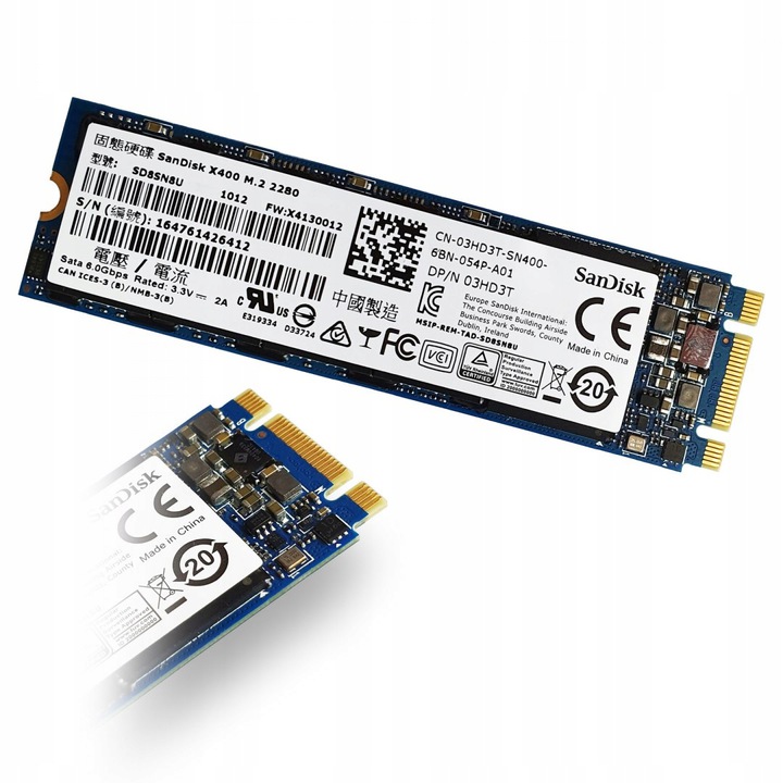 YUKADEJINNOS SSD128GB+SSD32GB DYSK SSD 128GB M.2- SATA SKHYNIX SANDISK SAMSUNG