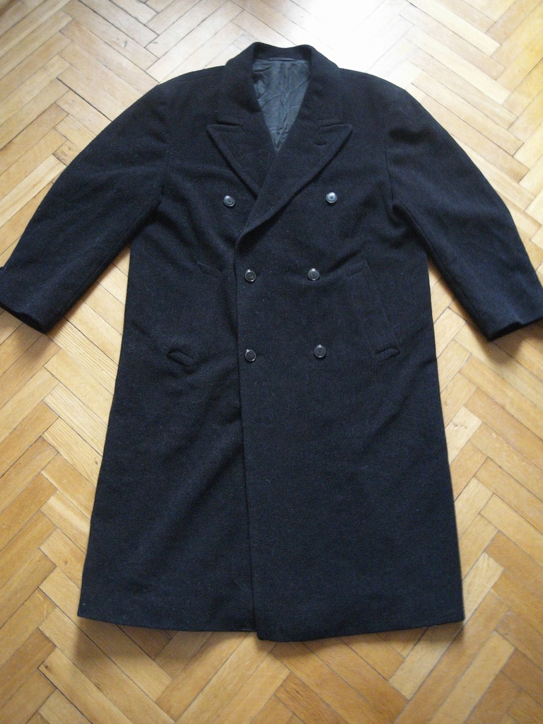 Hugo Boss płaszcz wełniany dwurzędowy roz. 52 L/XL