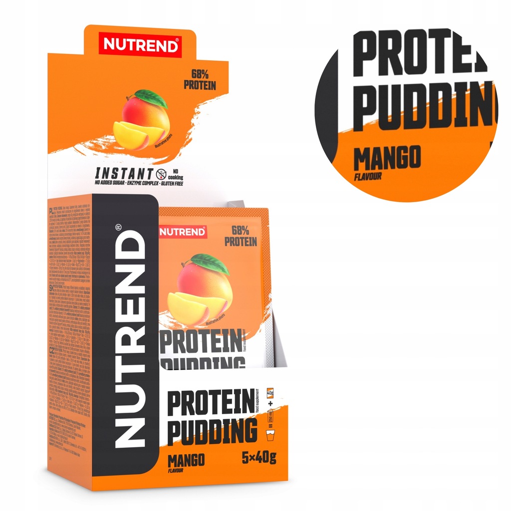 Protein pudding 5x40g HIGH PROTEIN MANGO