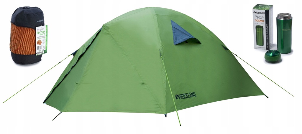 ZESTAW: NAMIOT Trails 3 + KUBEK RĘCZNIK ROCKLAND Namiot Rockland SOLOIST PLUS, 1 osobowy | Sklep sportowy