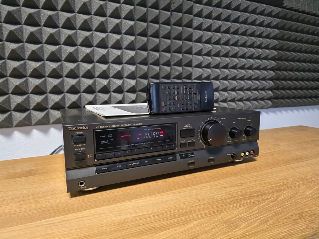 TECHNICS SA-GX230 AMPLITUNER STEREO TOP PO SERWISIE + ORYGINALNY PILOT !!!