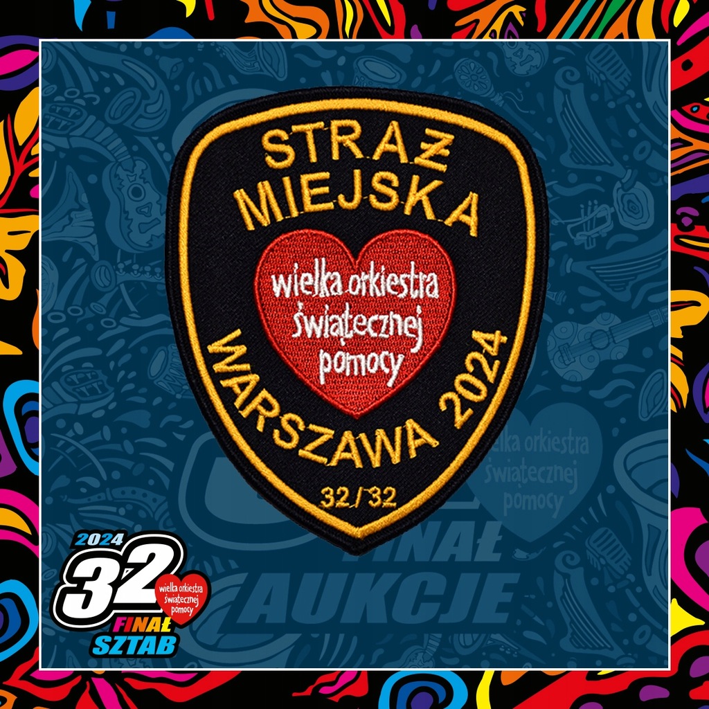 Emblemat Straży Miejskiej m.st. Warszawy WOŚP 32