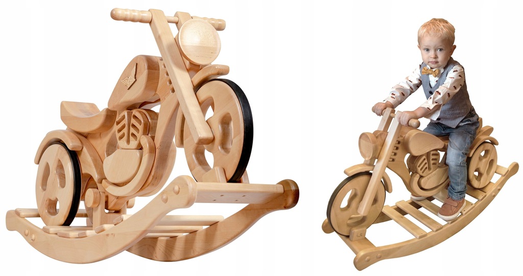 Rozwijająca zabawka motorek drewno 2 fun. dziecko