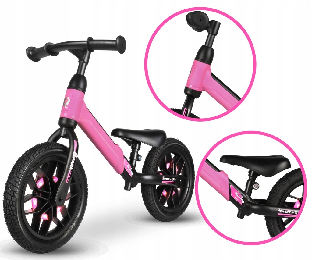 Rowerek Biegowy Pojazd Jeździk Qplay Spark Pink