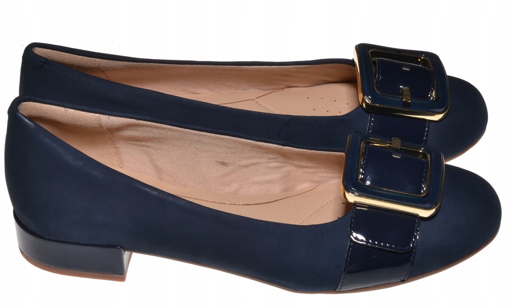 BALERINY CLARKS ROSABELLA FAYE NAVY COMBI 37