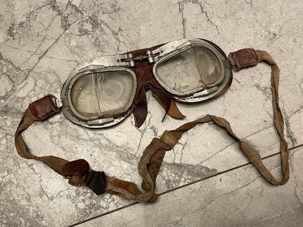 Gogle lotnicze R.A.F. Brytyjskie wysłużone