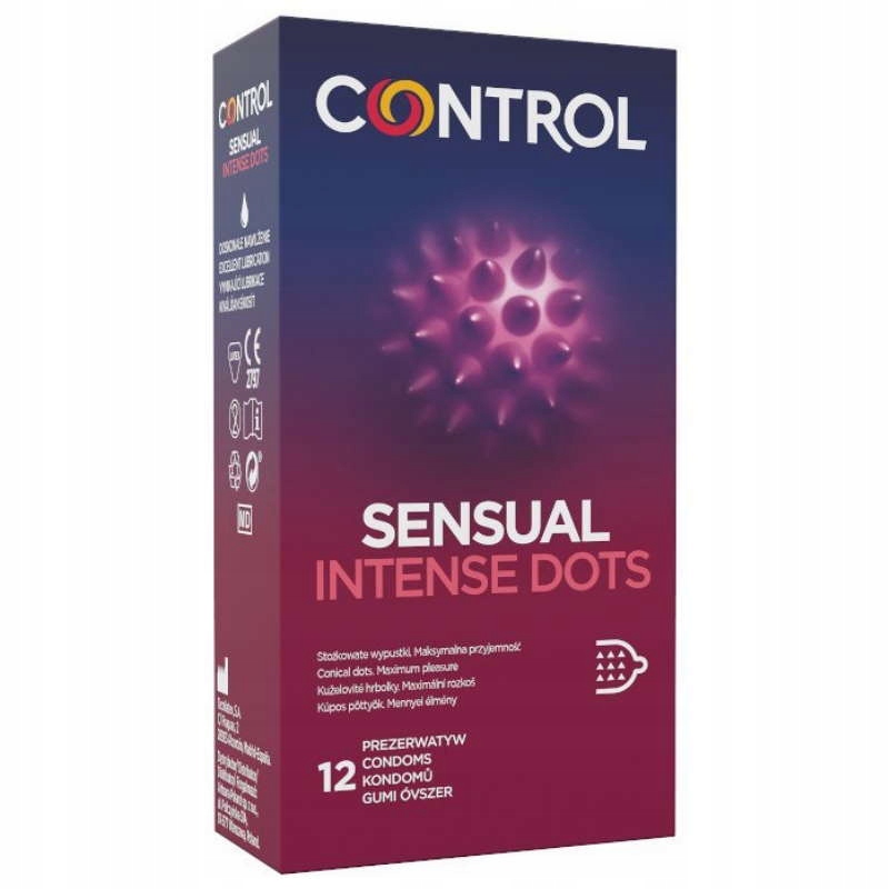 Prezerwatywy Control Sensual Intense z wypustkami 12 sztuk