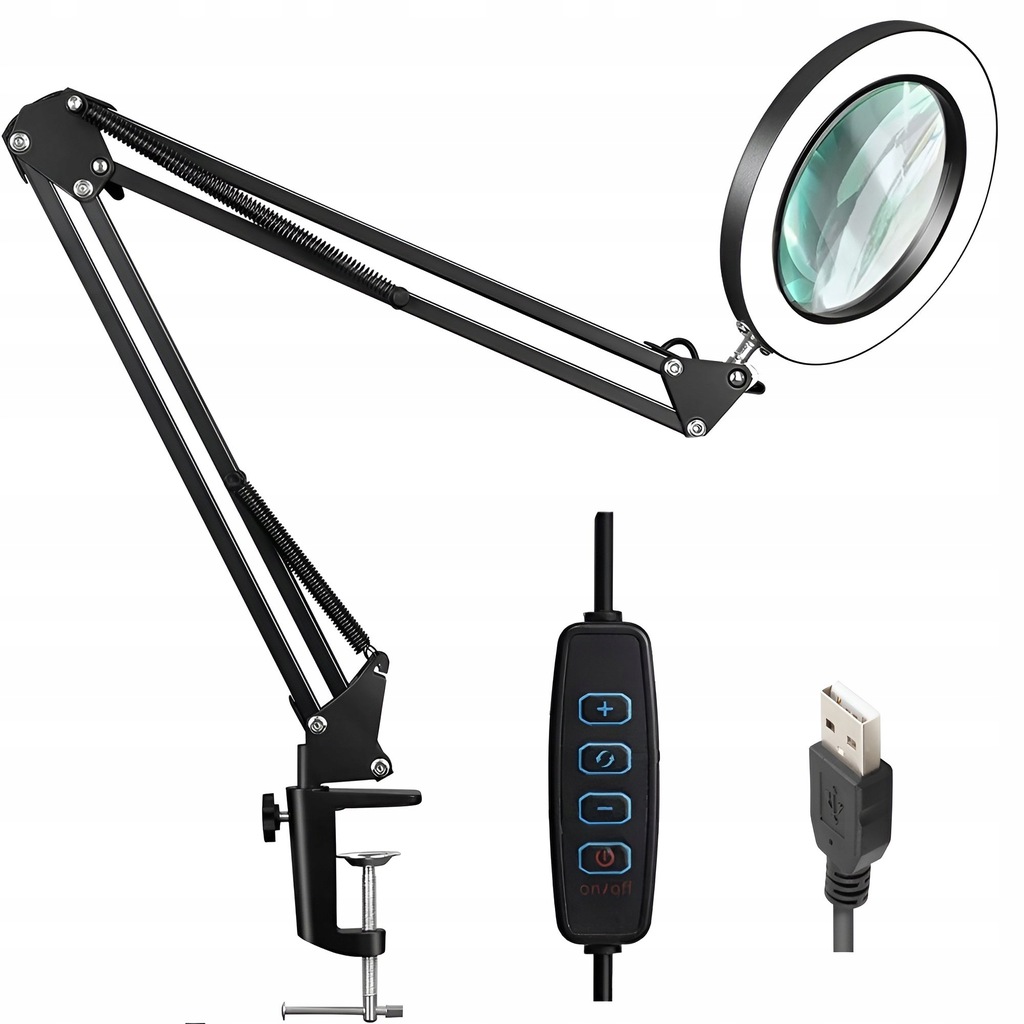 Lampa lupa ze szkłem powiększającym kosmetyczna led dermatologiczna