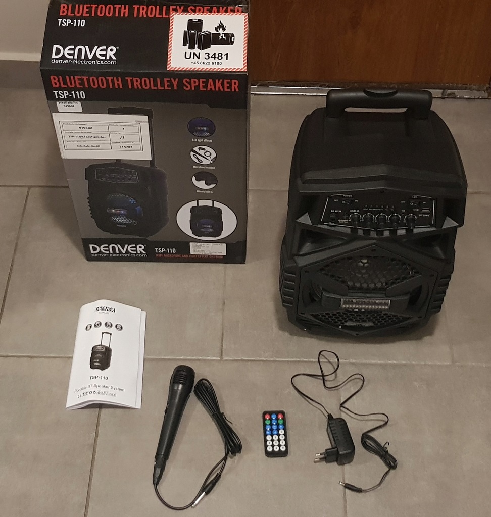 denver bluetooth trolley speaker tsp 110