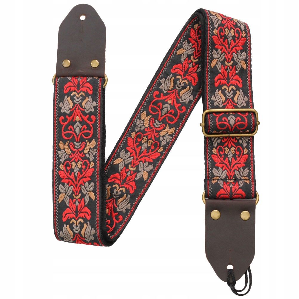 GUITARS EMBROIDERED GUITAR STRAP LEATHER WATCH