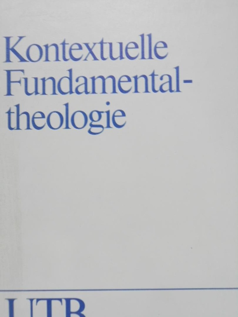 Hans Waldenfels Kontextuelle Fundamentaltheologie